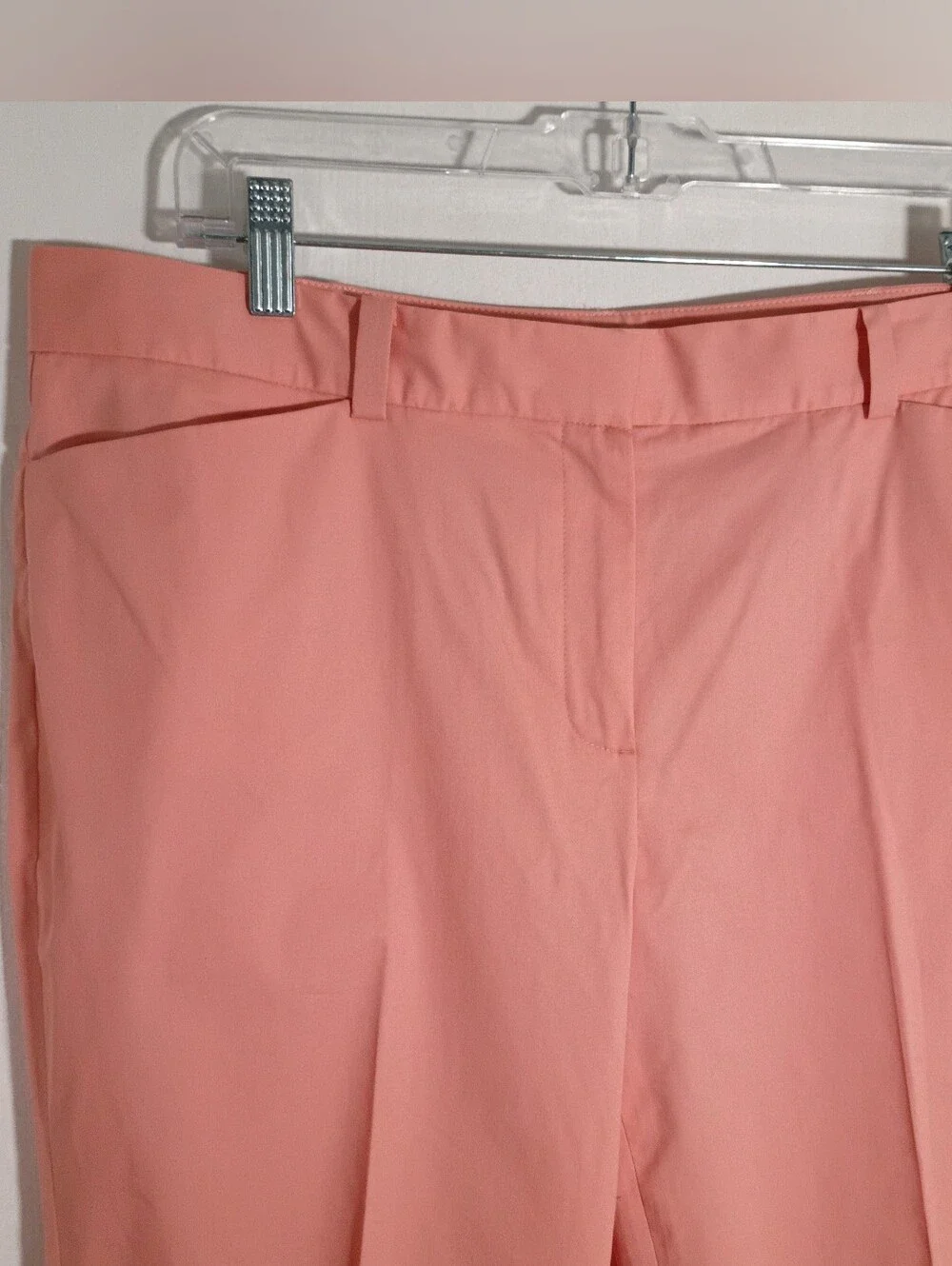Brooks Brothers Natalie Fit Women's 12 Cuffed Crop Ankle Pants Coral/Peach